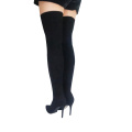 2019 Women's Thigh High boots High Heel Black Suede Sexy A246c Ladies Women Winter Custom Over The Knee Boots
